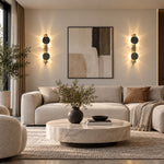 Cargar imagen en el visor de la Galería, Ripple Head Turning Disc Brushed Metal Wall Sconce