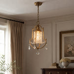 Load image into Gallery viewer, French Country Crystal Bell Pendant Light