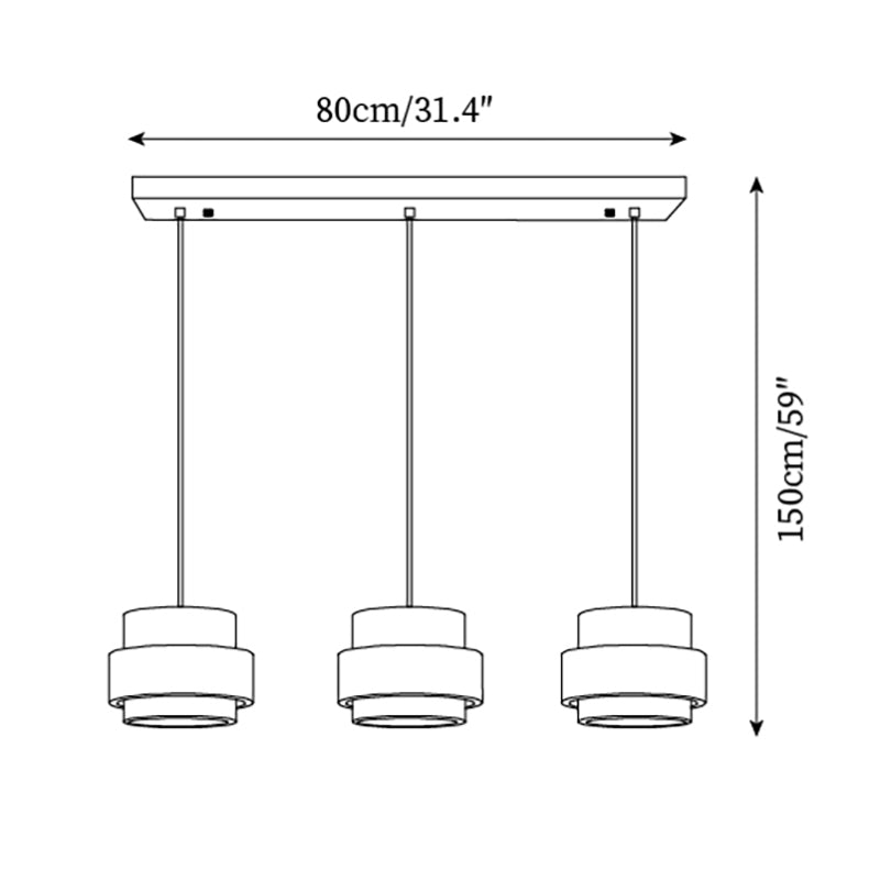 Travira Zylinder Travertin Pendelleuchte
