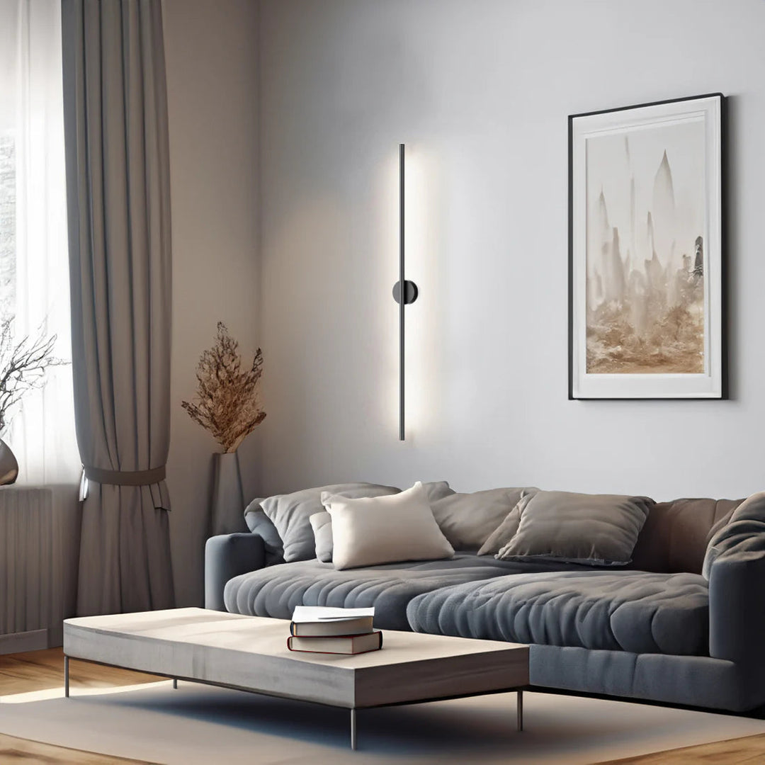 Lámpara de Pared Moderna de Aluminio Negro
