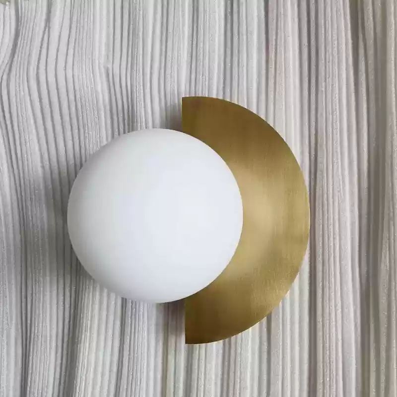 Applique murale nordique en forme de boule de verre et de macaron, en métal coloré, décoration moderne