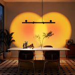 Cargar imagen en el visor de la Galería, Lámpara colgante lineal para comedor con luz de lavado de pared