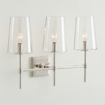 Load image into Gallery viewer, Derlina Clear Glass Sconce - Elegant Single To Triple Vanity Sconce
