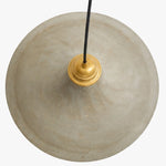 Load image into Gallery viewer, Top view showing shallow wide pendant shade and cord connection