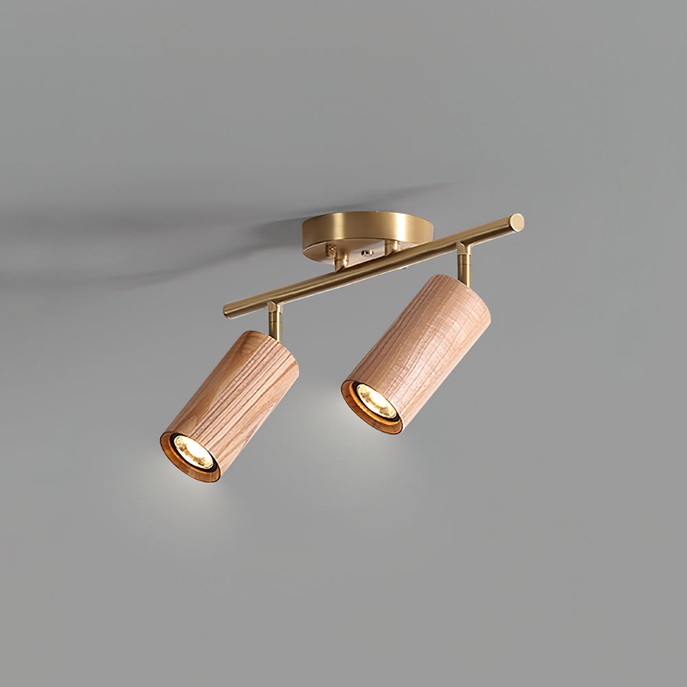 Iluminación de riel de madera Thio