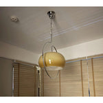 Load image into Gallery viewer, Rounded Glass Chrome Swag Pendant Light