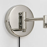 Cargar imagen en el visor de la Galería, Adjustable Chrome Disc Plug-In Wall Lamp
