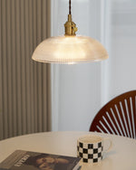 Charger l'image dans la visionneuse de galerie, Polished Brass Domed Glass Plug-In Pendant
