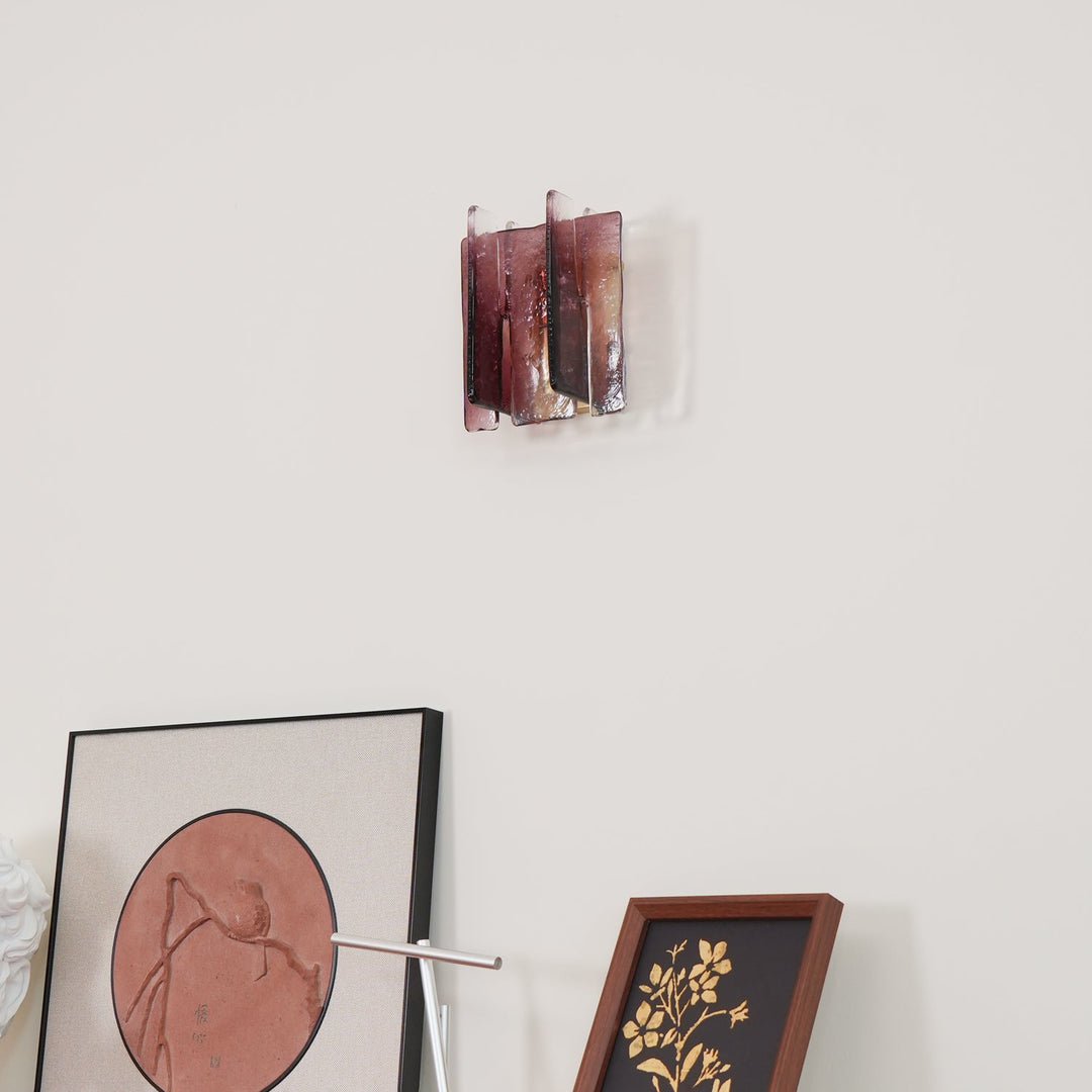 Verdura Architectural Wall Mounted Lamp with Glass Panel Design