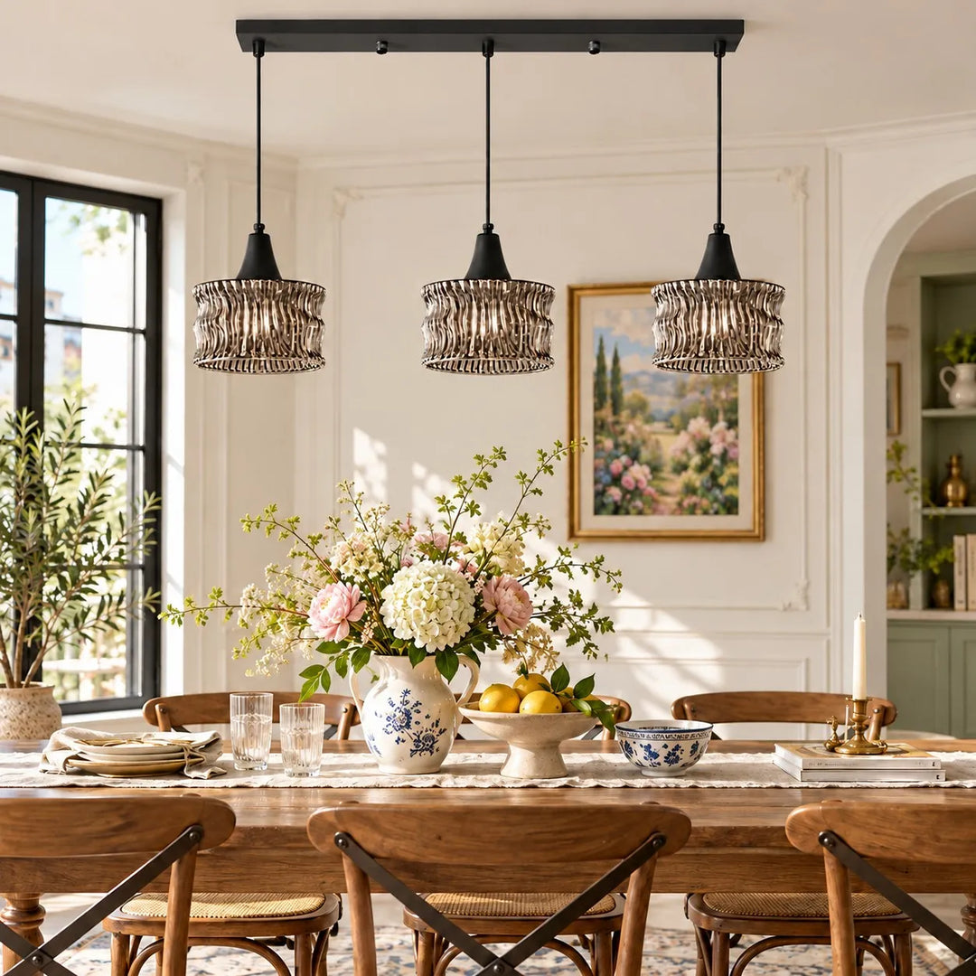 Wabi-Sabi Brass Glass Pendant Light