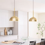 Load image into Gallery viewer, Parvion Metal Dome Pendant Light – Minimalist Modern Kitchen Fixture

