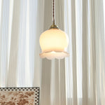 Load image into Gallery viewer, Brass Resin Petal Plug-In Pendant