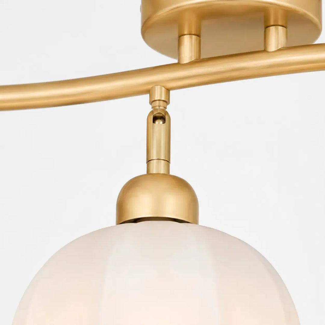 Gold ceiling mount and suspension detail