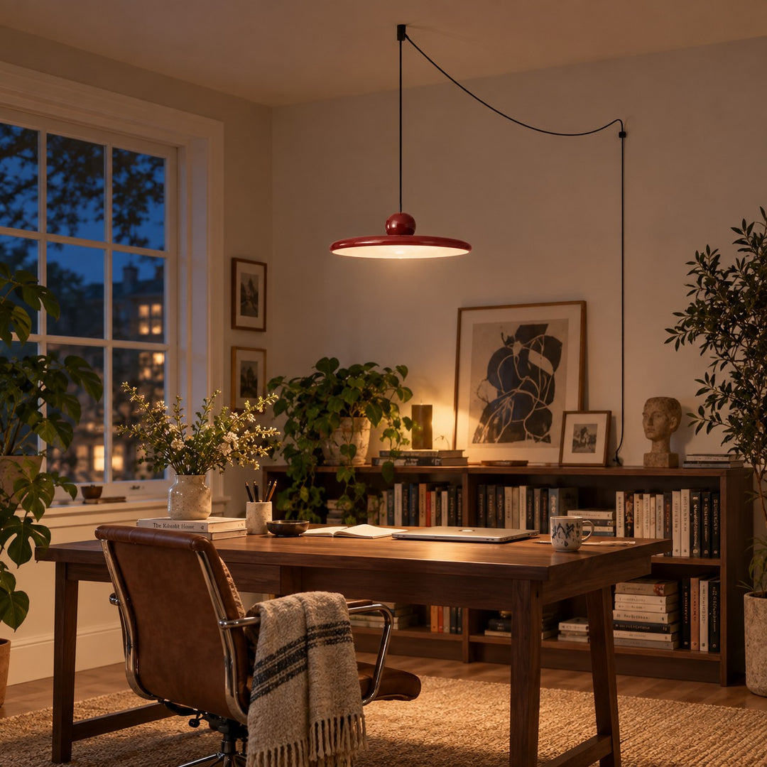 Acrylic Disc Plug-In Pendant Light