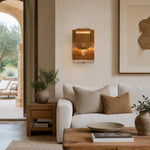 Bild in Gallery-Viewer laden, Vintage Brass Amber Glass Wall Sconce