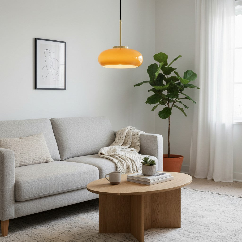 Suspension en verre ronde Havelo - Suspension Bauhaus pour la maison N51