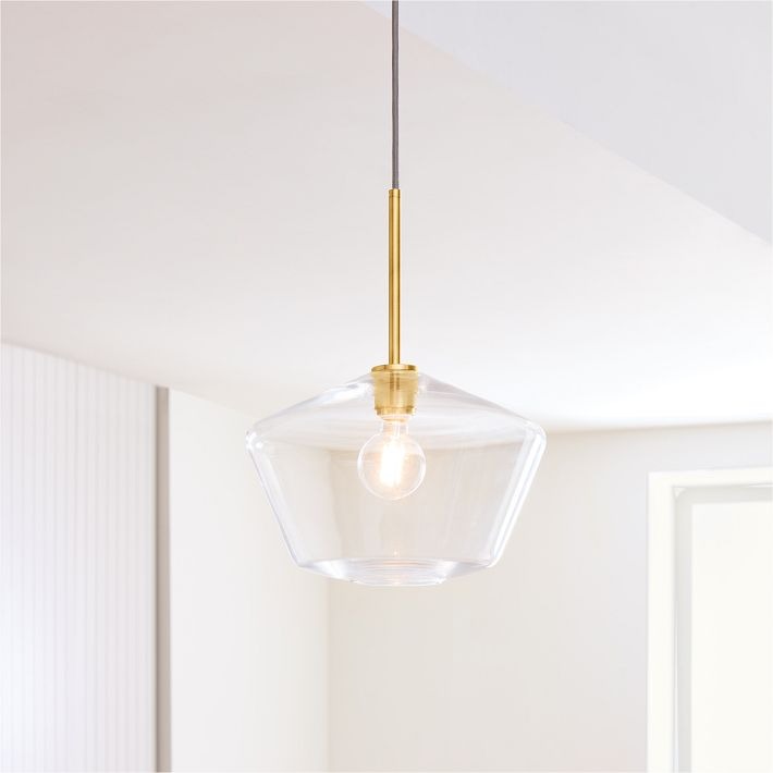 Merin Transparent Glass Sculpture Geometric Chandelier