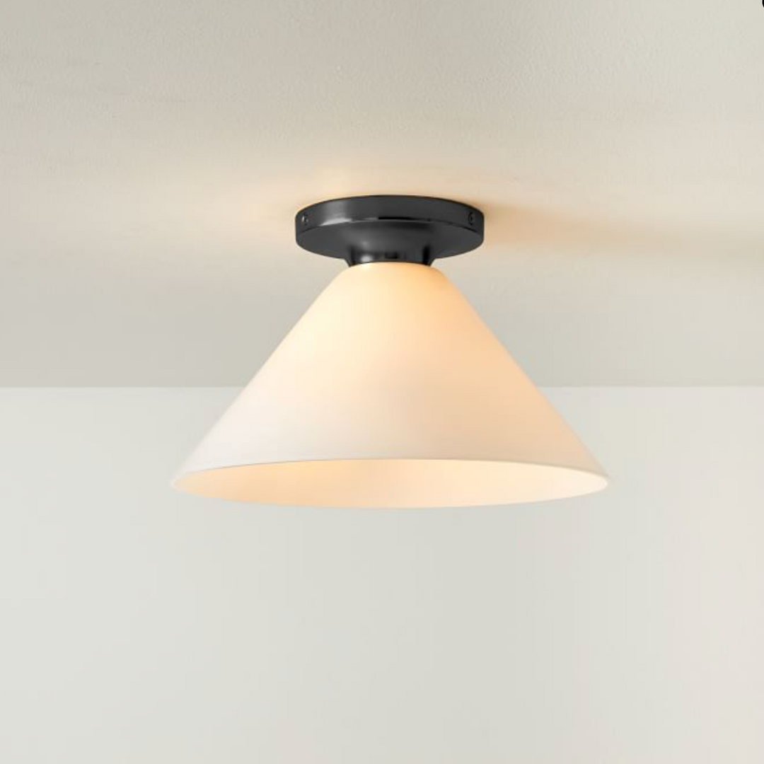 Lámpara de techo Conica Cone Flush Mount: lámpara de techo de cristal para espacios modernos