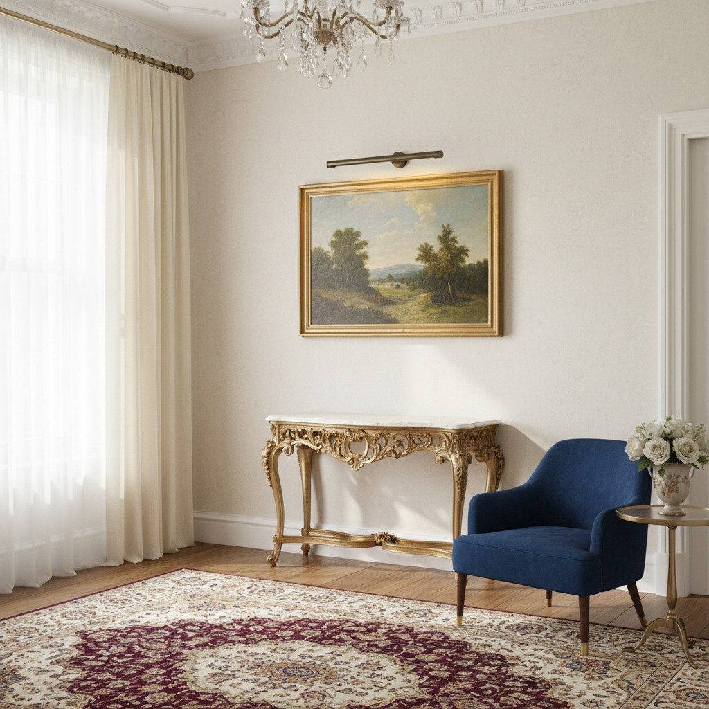 Aurix Wandmontierte Kunstleuchte - Bildleuchte mit gealtertem Finish zur Hervorhebung von Leinwänden