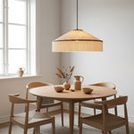 Bild in Gallery-Viewer laden, Beige Pleated Fabric Fringe Plug-In Pendant