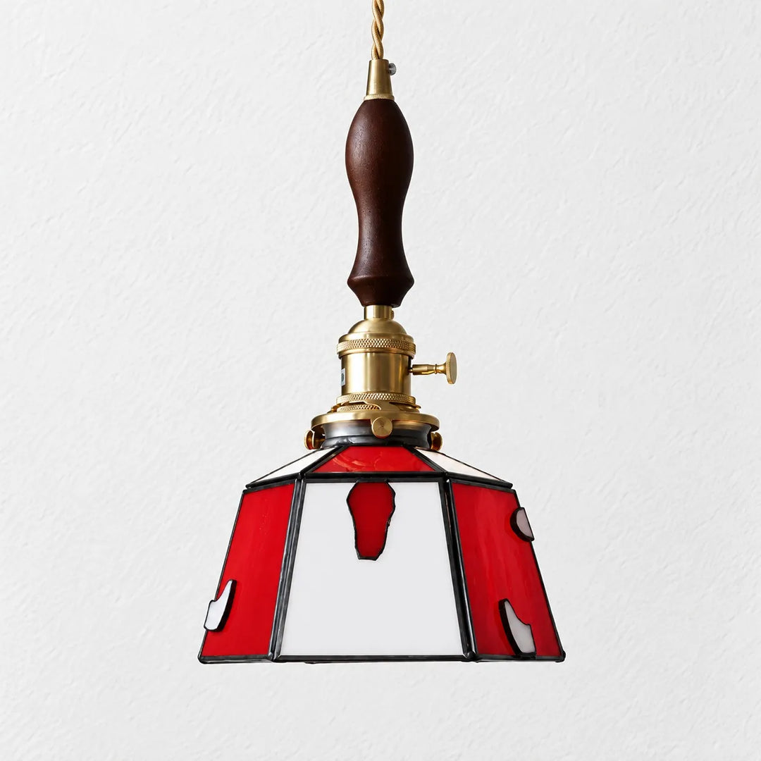 Handmade Stained Glass Bow Pendant Lamp