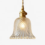 Cargar imagen en el visor de la Galería, Clear Diamond Flower glass pendant light