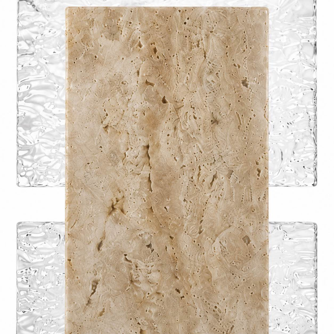 Aplique de pared LED de travertino Millennium