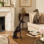Load image into Gallery viewer, scene fireplace lounge greyhound decor