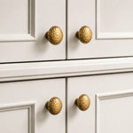 Cargar imagen en el visor de la Galería, Hammered solid brass cabinet knob