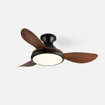Load image into Gallery viewer, Vintage wood-grain three-blade flush mount ceiling fan