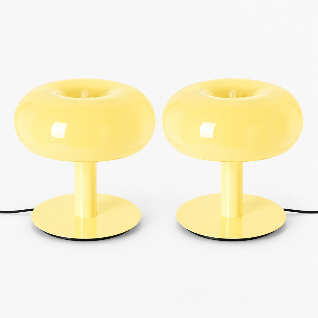 Rounded Glass Slim Stem Blown Glass Table Lamp