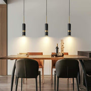 Black And Gold Metal Hardwired Pendant Light
