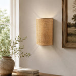 Load image into Gallery viewer, Japanese Rattan Wood Wall Sconce