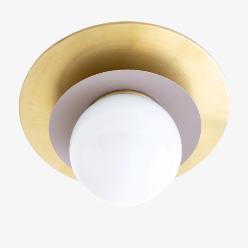 Artivo Modern Layered Globe Ceiling Light with Brass Finish for Living Room, Bedroom and Bathroom