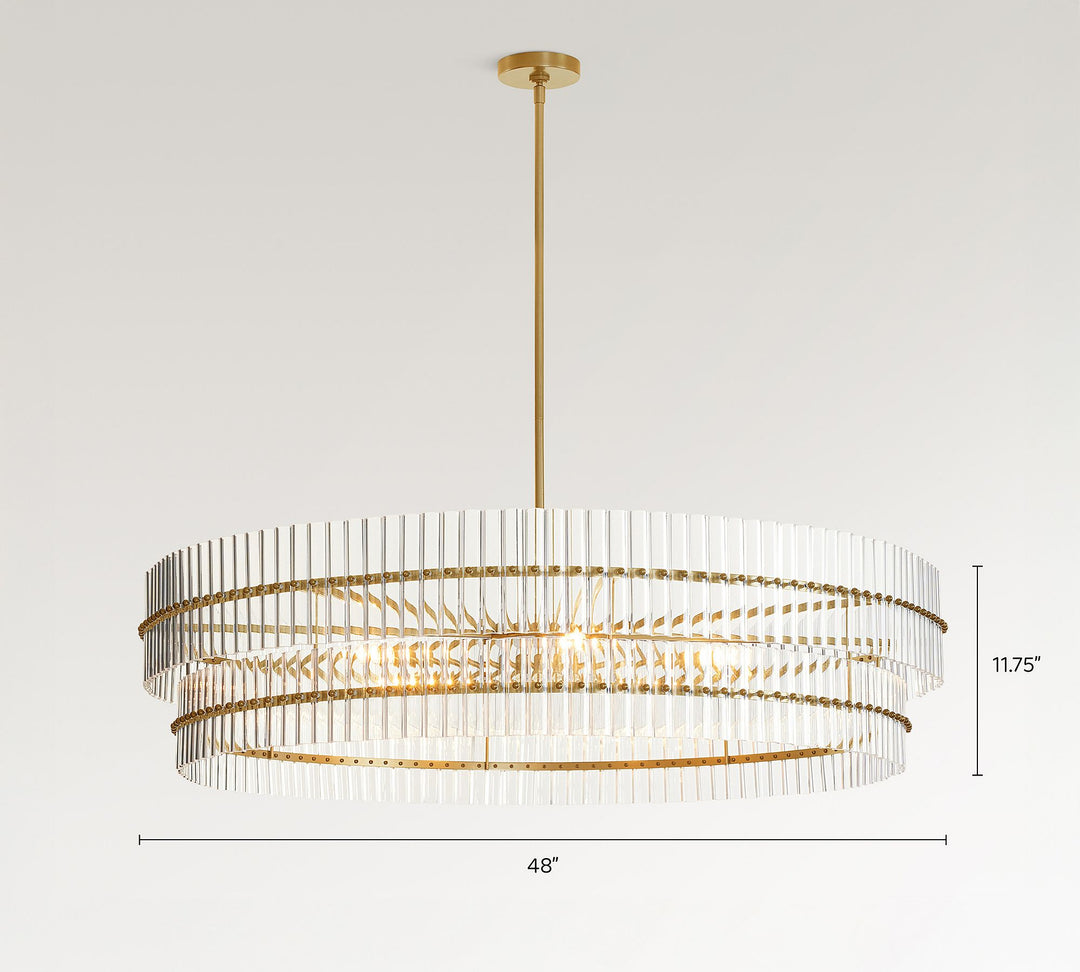 Lámpara colgante de cristal Lumora: estilo moderno de araña de cristal