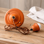 Bild in Gallery-Viewer laden, Warm brown cord and ceiling hardware detail