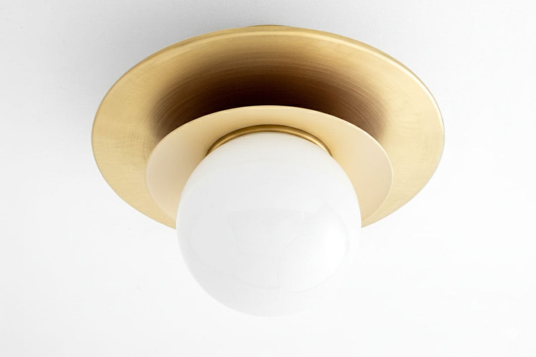 Artivo Modern Layered Globe Ceiling Light with Brass Finish for Living Room, Bedroom and Bathroom