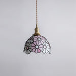 Bild in Gallery-Viewer laden, Brass Stained Glass Plug-In Pendant