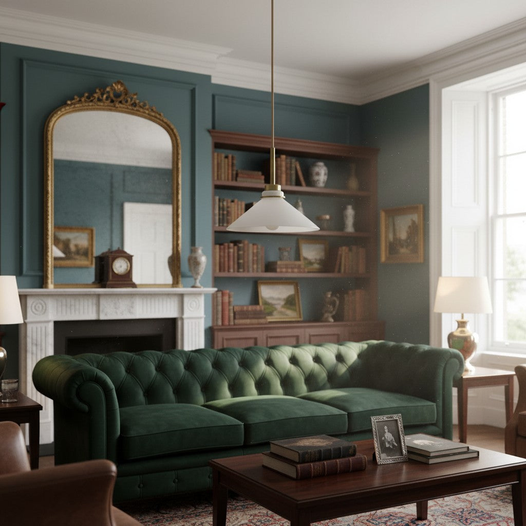 Aurenza Modern Farmhouse  Cone Pendant Light – Dimmable Kitchen and Entryway Lighting