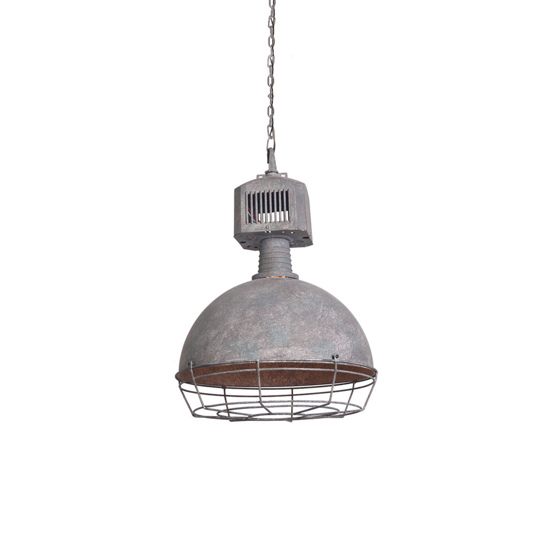 Lámpara Colgante Industrial de Metal con Jaula