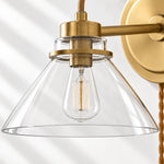 Load image into Gallery viewer, Aurenza Curved Arm Cone Wall Sconce