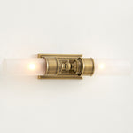 Load image into Gallery viewer, Kalvora Double Tube Wall Sconce - Aged Frosted Glass Vanity Light
