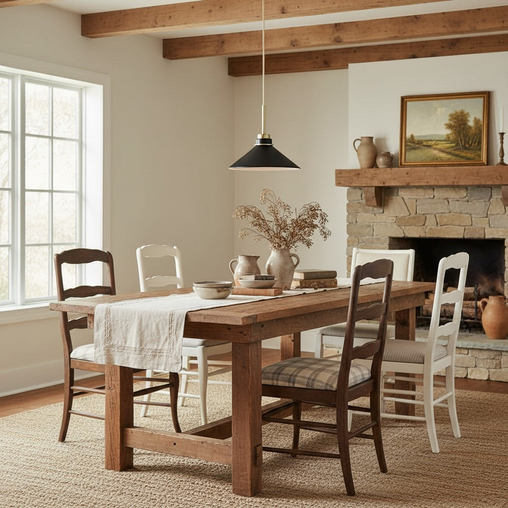 Aurenza Modern Farmhouse  Cone Pendant Light – Dimmable Kitchen and Entryway Lighting