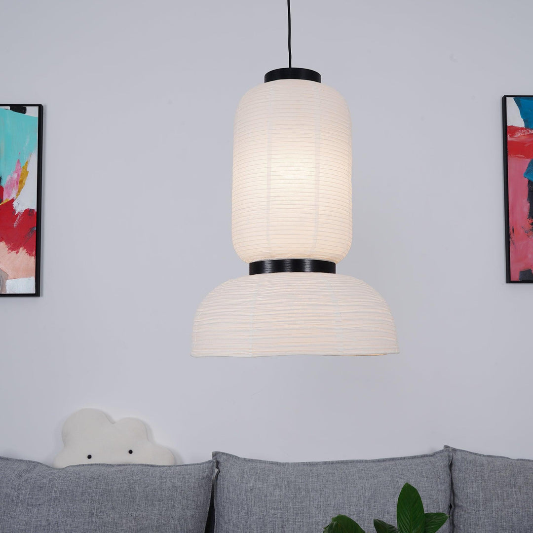 Rounded Layered Paper Plug-In Pendant