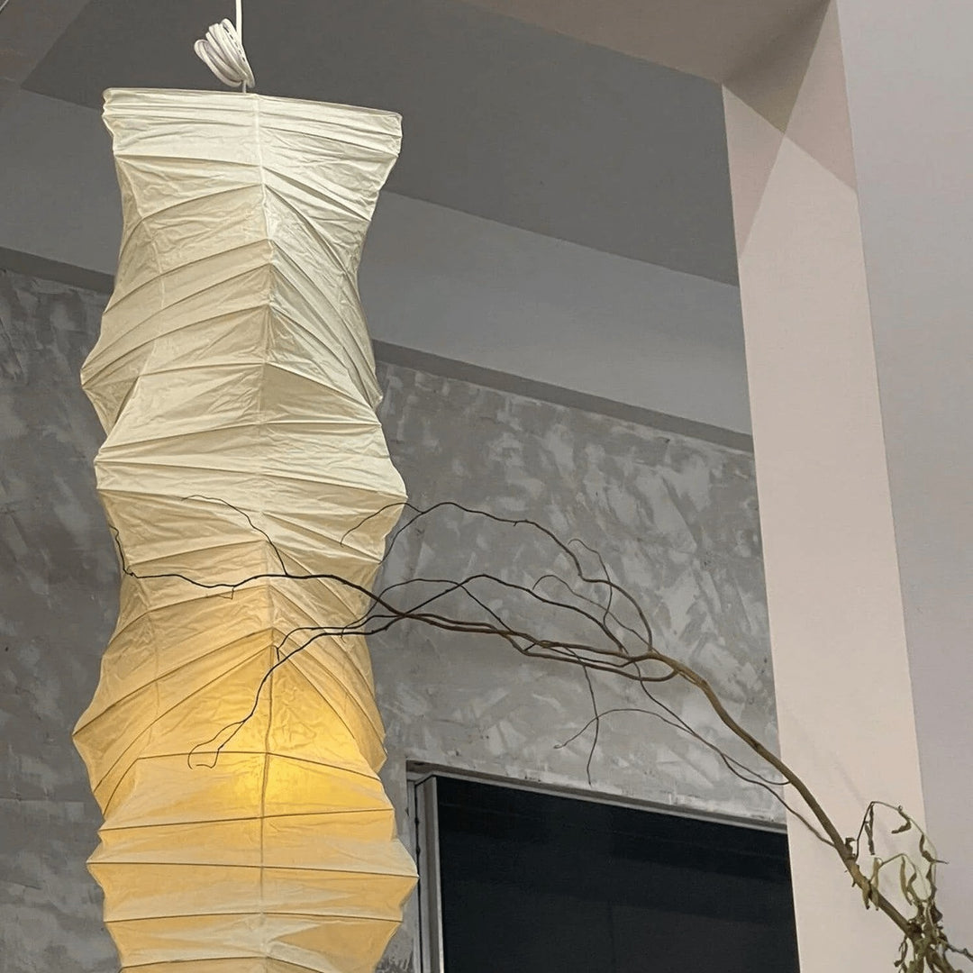 Textured Washi Paper Swag Pendant Light