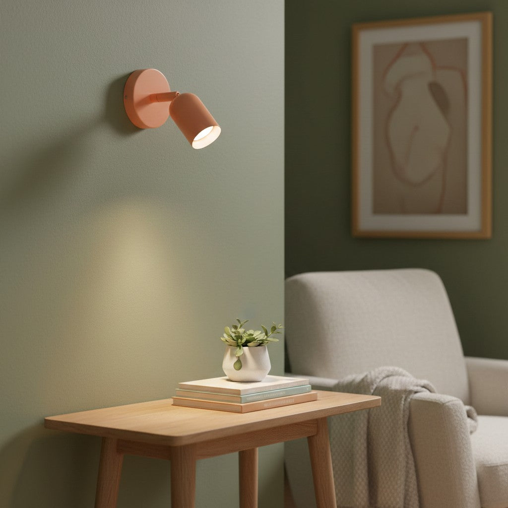 Lámpara de pared inspirada en Bauhaus Bauvera – Luminaria de líneas limpias para mesita de noche en espacios interiores N53
