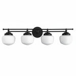 Bild in der Galerieansicht laden, Opalume Glass Art Deco Vanity Light - Bathroom Wall Sconce with White Glass Shades
