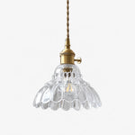 Cargar imagen en el visor de la Galería, Clear Bell Flower glass pendant light