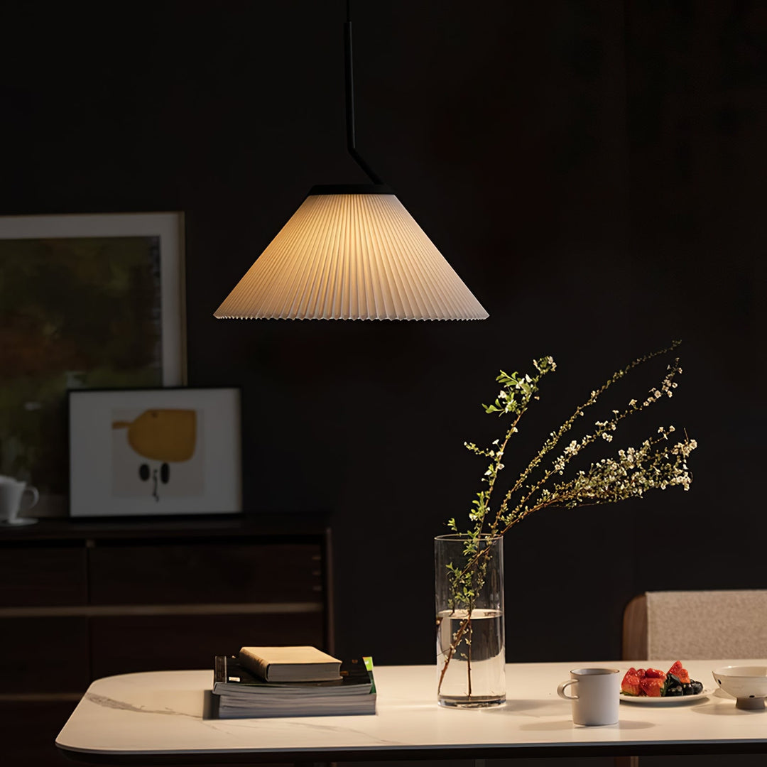 Lampe suspendue plissée Demare