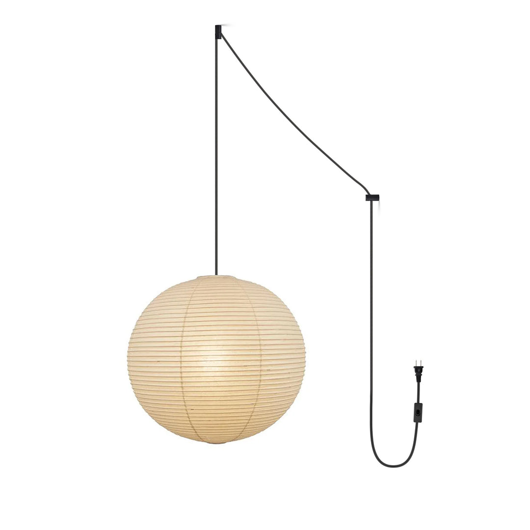 White Paper Lantern Plug-In Pendant